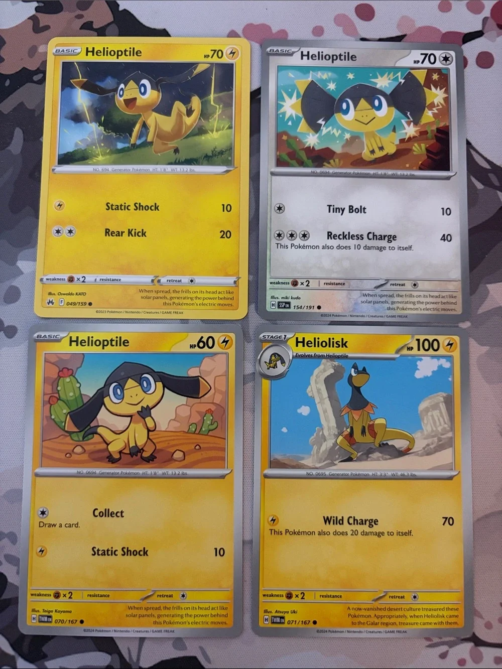 Helioptile & Heliolisk Evolution Lot | 4 Pokémon Cards | ✨5/$25✨